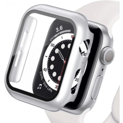 SES 2v1 Kryt s ochranným sklem na Apple Watch SE 44 mm (2024) - stříbrný 17798 – Zboží Mobilmania