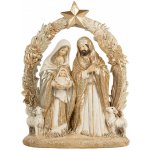 Béžovo-zlatá antik vánoční dekorace betlém - 19*7*24 cm - Clayre & Eef – Hledejceny.cz