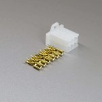 Sada konektoru Faston 2.8 mm, 6 pólů, bílá - zásuvka (samice)