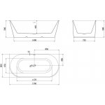 Mexen Oval Sim 170 x 80 cm 52661708075-95 – Hledejceny.cz