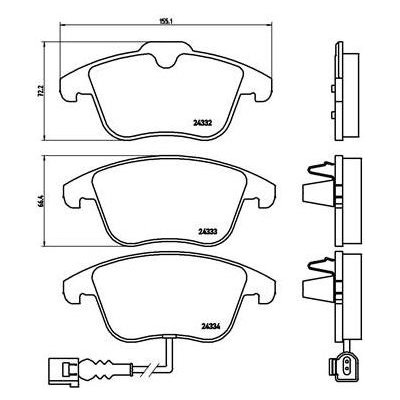 Sada brzdových destiček, kotoučová brzda BREMBO P 85 112X – Hledejceny.cz