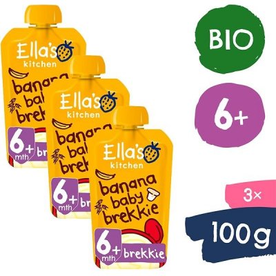 Ella's Kitchen BIO Snídaně banán a jogurt 3 x 100 g – Zboží Mobilmania