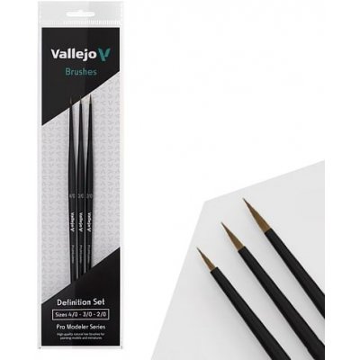 Set Štětců Vallejo Pro Modeler B01990 Definition Set - Natural Hair (4/0, 3/0, 2/0) – Zboží Dáma