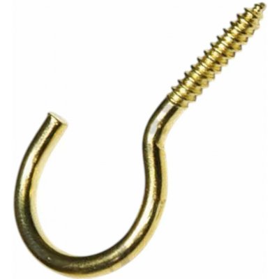 Háček s vrutem do dřeva / hmoždinky 20x1,8mm, pomosazený – Hledejceny.cz