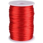 Saténová šňůra Ø2 mm - 10m Barva: červená – Hledejceny.cz