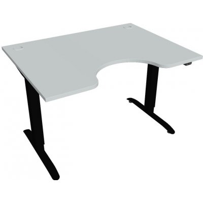 Hobis Office Pro psací stůl Motion MS ERGO 2 Šířka: 120 cm, Barva desky: šedá, Barva kovu: černá RAL 9005 Šířka 120-180 cm / 27 barevných variant