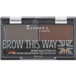 Rimmel Brow This Way Scuplting Kit 3 Dark Brown 2,4 g – Zbozi.Blesk.cz