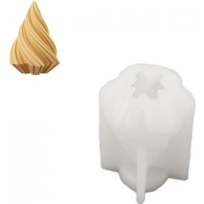 Manumi Silikonová forma na odlévání kreativní hmoty spirálový jehlan 122x89mm 1 ks – Sleviste.cz