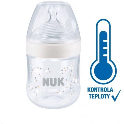 Nuk kojenecká láhev Nature Sense s kontrolou teploty bílá 150 ml – Zboží Dáma