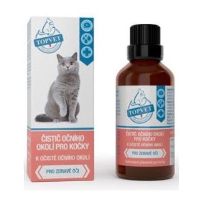 Topvet Čistič očního okolí pro kočky 50ml – Zbozi.Blesk.cz