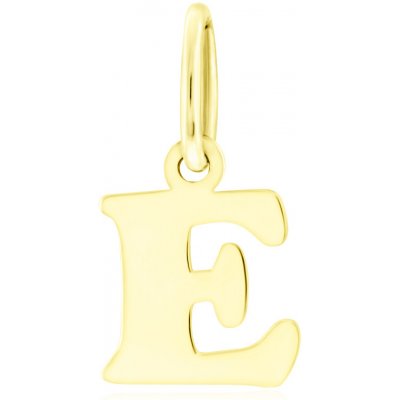 Gemmax Jewelry Zlatý přívěsek písmeno E tiskací malé GUPYN 02153