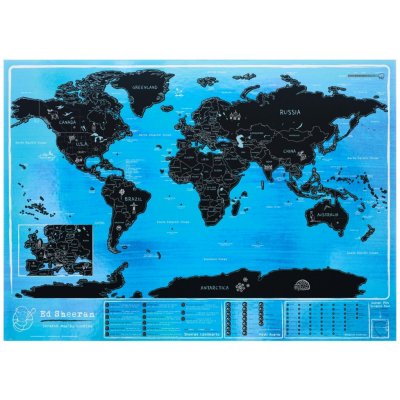 Luckies Stírací mapa světa Ed Sheeran Edition – Zboží Mobilmania
