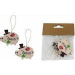 Dekorace prasátko pro štěstí k zavěšení, 4 ks D7252 – Zboží Dáma