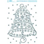 Vánoční okenní dekorace Vánoční zvonek s glitry 25x35cm 951090 – Hledejceny.cz