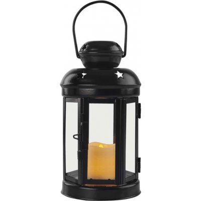 EMOS LED lucerna černá kulatá 18,5 cm 1x CR2032 vnitřní vintage časovač – Hledejceny.cz