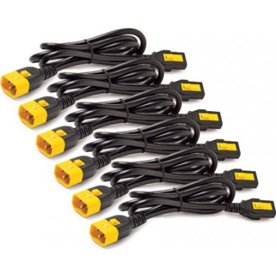 APC AP8702S-WW Power Cord Kit, ( 6ea) ,Locking, 10A, 100-230V, C13 to C14 0,6m – Zboží Mobilmania