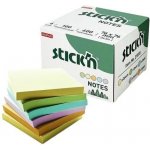 Bloček samolepicí Stick´n 76x76 mm, mix past. barev, 6x100 l – Hledejceny.cz