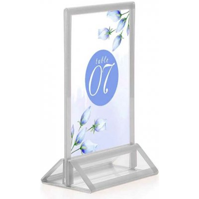 A-Z Reklama CZ Menu stojánek se základnou pro prospekt A6 - Silver – Sleviste.cz
