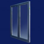 DOMO-OKNA Balkonové dveře dvoukřídlé otevíravé + sklopné antracit / bílá pravé 180 x 220 cm – Zboží Mobilmania