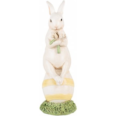 Dekorace králík s tulipány sedící na vajíčku 7*7*19 cm – Hledejceny.cz