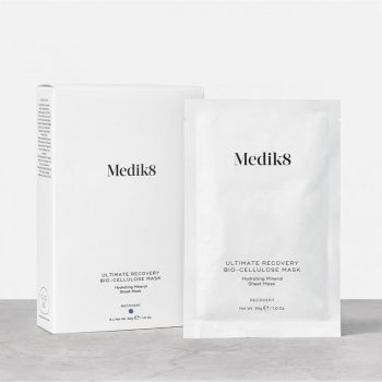 Medik8 Ultimate Recovery Bio-Cellulose Zinc Mask textilní pleťová maska 6 ks