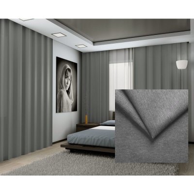 Hotový závěs ENJOY s tunýlkem, tmavě šedý č. 23, 145 x 245 cm – Hledejceny.cz