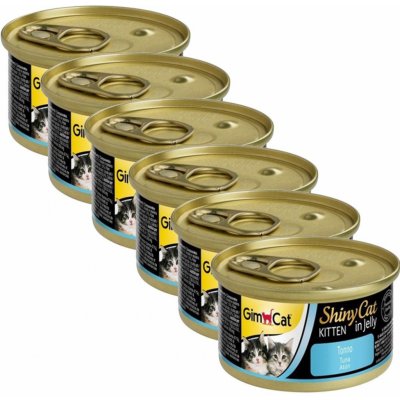 GimCat ShinyCat Kitten tuňák 6 x 70 g