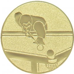 Emblém kulečník zlato 50 mm