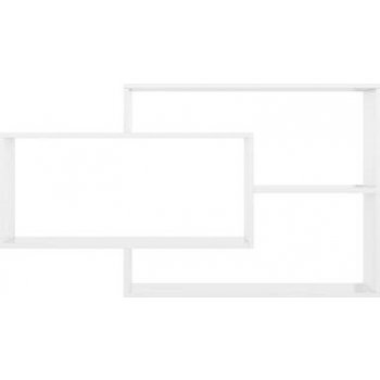 HD Nástěnné police bílé vysoký lesk 104 x 24 x 58,5 cm dřevotříska