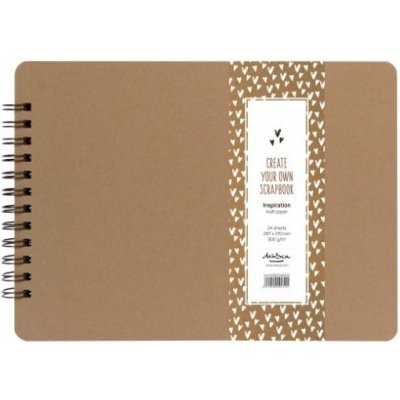 Drasca Art Album kroužkové Scrapbook Inspiration kraft (300g/m2, 24 listů) A4 – Zboží Živě