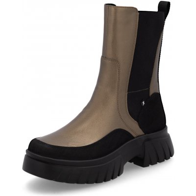 Rieker Revolution vysoký chelsea kotník na hrubé podešvi W1872-90 bronzový – Zboží Mobilmania