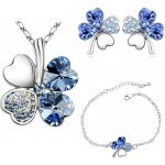 Sisi Jewelry souprava náhrdelníku náušnic a náramku Čtyřlístek SET2045-NTSET9554/1 Světle modrá – Zboží Dáma
