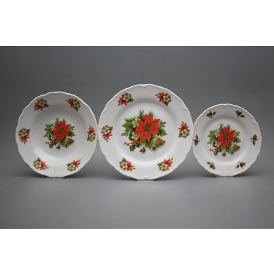 Bohemia Porcelán 1987 Ofélie Vánoční hvězda 12 ks