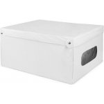 Skládací úložná krabice s víkem Compactor SMART 4, bílá PVC - 50 x 40 x 25 cm – Zboží Mobilmania