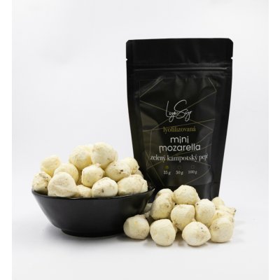 Lyopotraviny Lyofilizovaná mozzarella zelený kampotský pepř 25 g – Zbozi.Blesk.cz