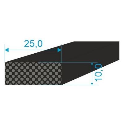 021025 profilové těsnění 10x25 plné | Zboží Auto