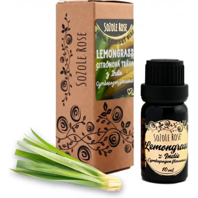 SoZoLe Rose Éterický olej Lemongrass neboli Citrónová tráva z Indie 10 ml – Hledejceny.cz