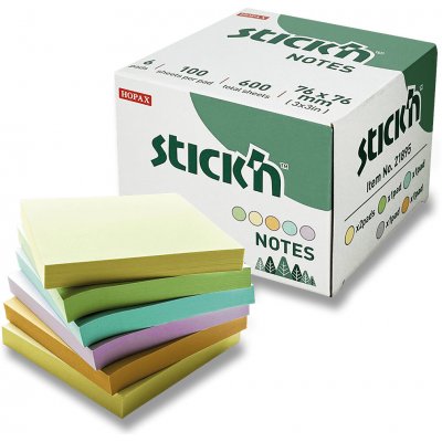 Hopax Stick'n Notes FSC Pastel mix barev 76 x 76 mm, 6 x 100 listů – Zboží Živě