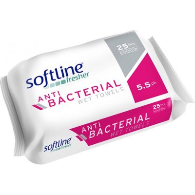 Softline antibakteriální vlhčené ubrousky 25 ks – Zboží Dáma