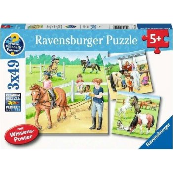 Ravensburger Koňská farma 3 x 49 dílků