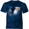 Pánské Tričko The Mountain ARTEMIS ASTRONAUT vesmír pánské batikované triko modrá