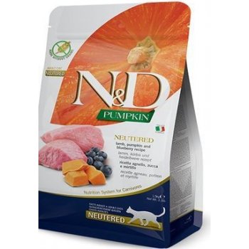 N&D Pumpkin CAT Neutered Lamb & Blueberry 0,3 kg