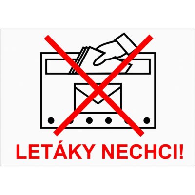Walteco Nevhazujte reklamy do této schránky 100x70mm, samolepka , 20123 – Zboží Dáma