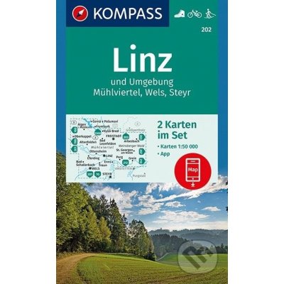 Kompass Karte Linz und Umgebung Mühlviertel Wels Steyr