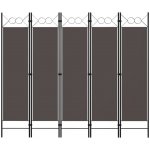 Greatstore 5dílný skládací paraván antracitový 200 x 180 cm – Zboží Dáma