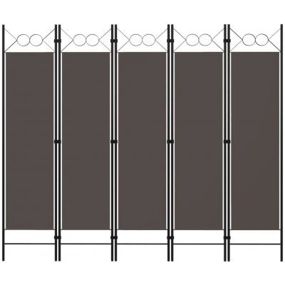 Greatstore 5dílný skládací paraván antracitový 200 x 180 cm – Zboží Dáma