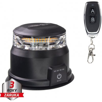 Stualarm AKU LED maják, oranžový, dálkové ovládání, magnet, ECE (wlbat54Bre) | Zboží Auto