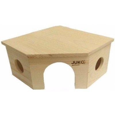Juko Domek dřevěný rohový králík 30 x 15 x 30 cm – Hledejceny.cz