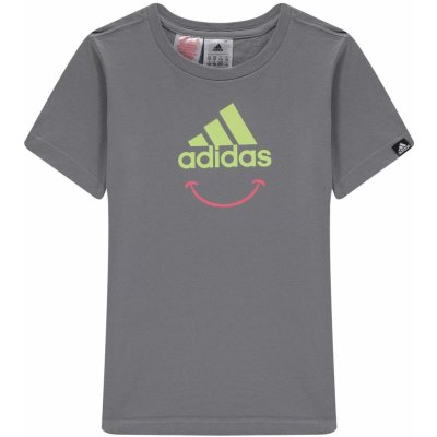 adidas dětské tričko grey Bos smile – Zboží Mobilmania