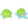 Dětská hudební hračka a nástroj Small foot kastaněty mořští živočichové modro zelená želvička